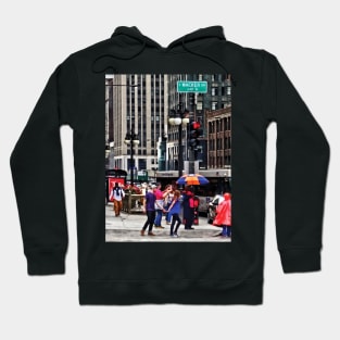 Chicago IL - Rainy Day on E Wacker Drive Hoodie